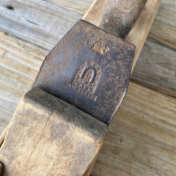 Vintage Ward Warranted WP Cast Steel Hand Plane Woodworking 25" Handmade? Large - Picture 7 of 11